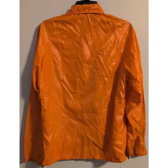Vintage 1970s Permatex Racing Jacket Size Large Hi-Vis Orange Snap Buttons EUC - Picture 5 of 5